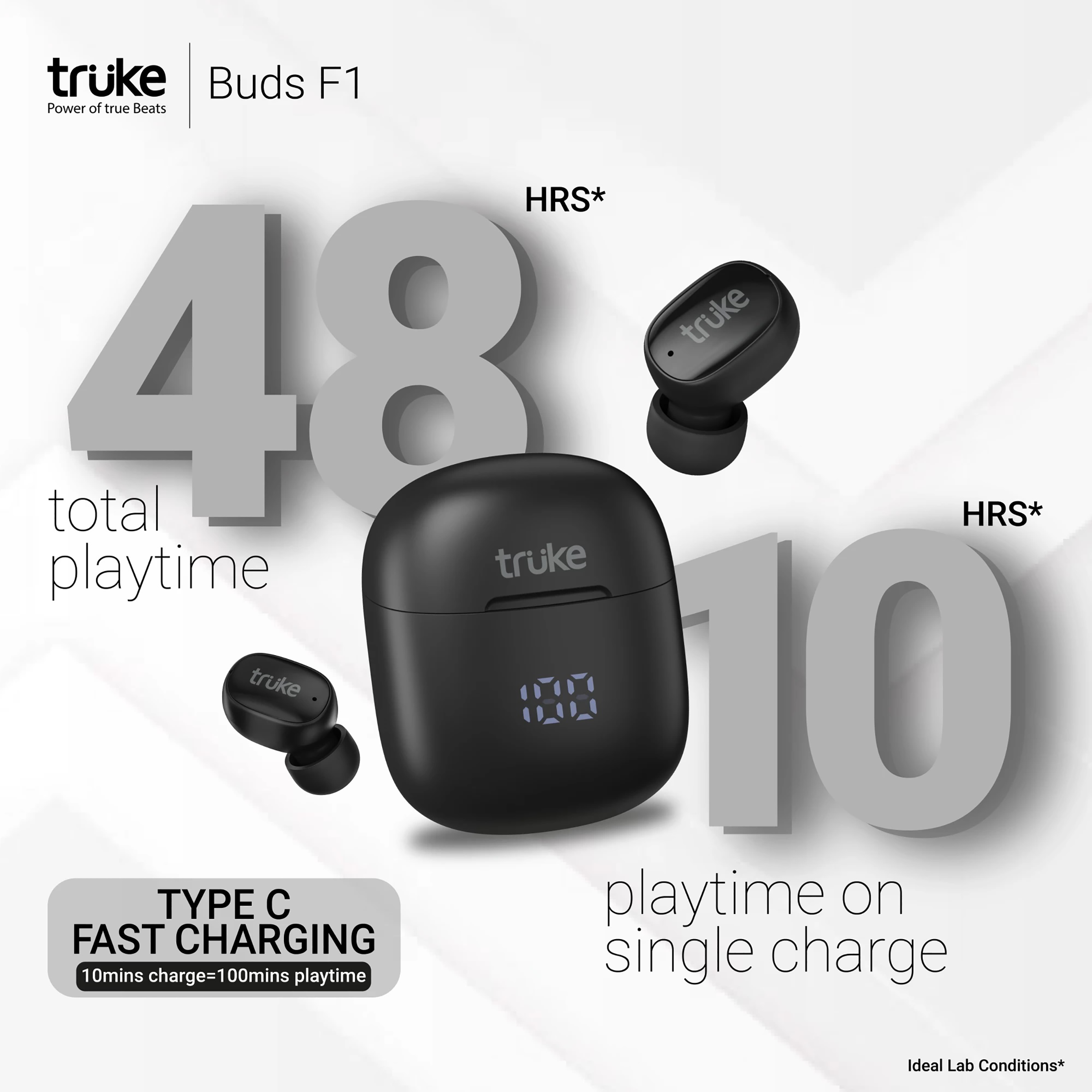 Buy Truke Buds F1 B130 TWS Earbuds With Environmental Noise